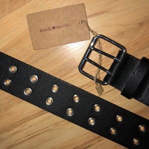 Brandy Melville Faux Leather Grommet Belt